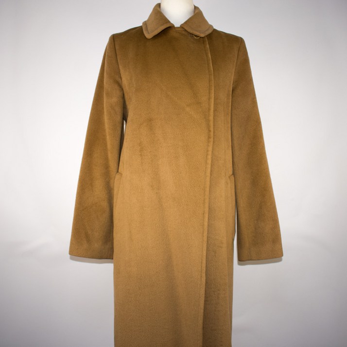 미샤 카멜 MICHAA 캐시미어혼방 롱코트 S정도 여성 WJK1120 빈티지테크