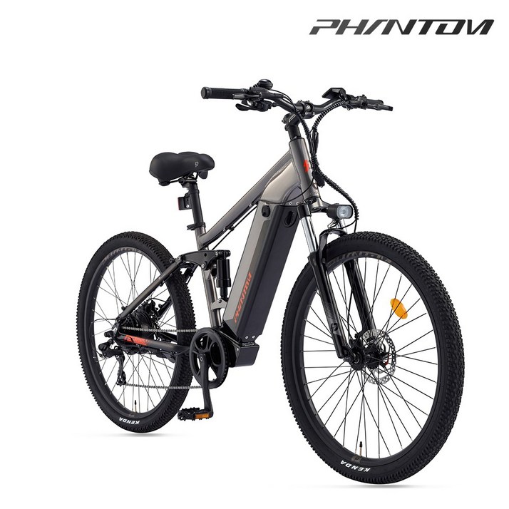 삼천리 2026 27.5 팬텀 FS 전기자전거 풀서스펜션 E-MTB 출퇴근용 자전거, 웜 실버/블랙, 알루미늄