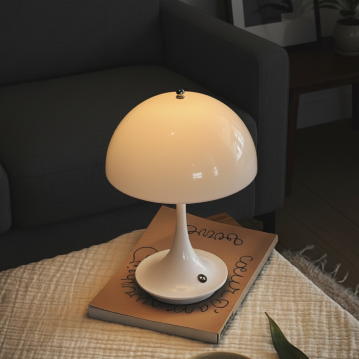 도르리 무드등 인테리어 조명 공간 미니 수면등 루이스 포터블 스탠드 터치 감성조명, 화이트