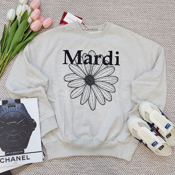 마르디메크르디 맨투맨꽃 플라워 스웻셔츠