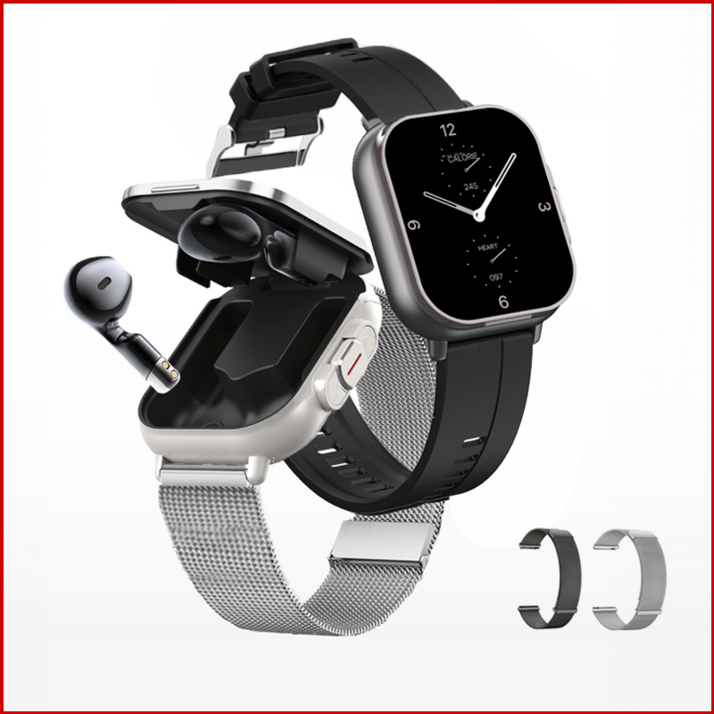 Cedcer 스마트워치 블루투스 이어폰 내장 TWS JR225 마그네틱 메탈 스트랩 Cedcer 스마트워치 블루투스 이어폰 내장 TWS JR225 마그네틱 메탈 스트랩