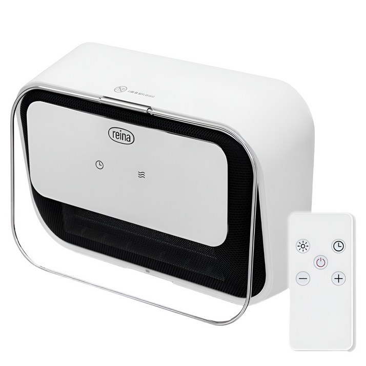 레이나 온풍기 RHR2163 PTC 욕실히터 IPX방수 탁상형 벽걸이 리모컨 타이머 온도설정, RHR2163