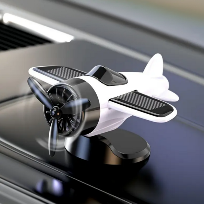 차량용 태양광 회전 무소음 비행기 장식품