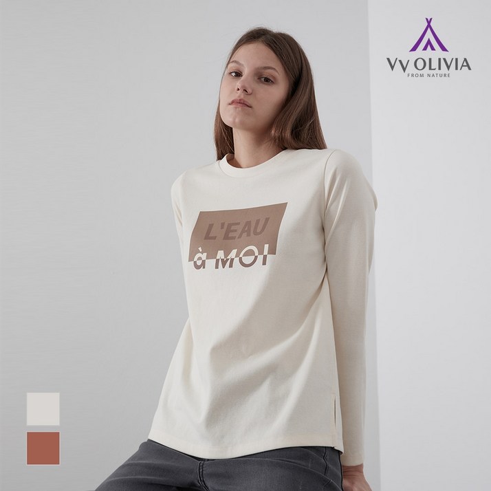 비비올리비아 [비비올리비아] 가을 여성 원포인트 티셔츠 VVBALYF8161
