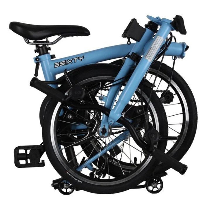 버디 자전거 미니 벨로 접이식 스프린터 미니밸로 3SIXTY 6 단 YBar S6 스카이 블루