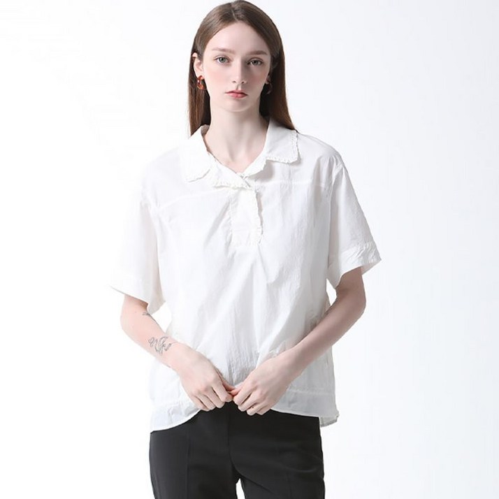 쉬즈미스 레이스 카라 아노락 블라우스  택가격  178000원