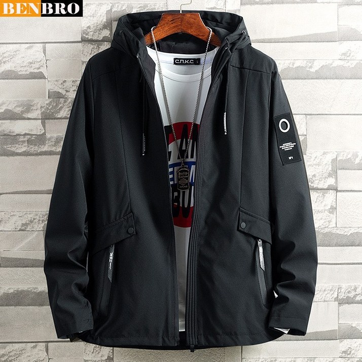 [벤브로] 남성용 캐주얼 사계절 후드 재킷 슬림한 패션 자켓 JD1802