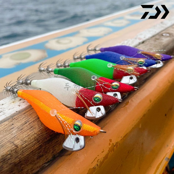 다이와정품  에메랄다스 드로퍼 타입  쭈꾸미 갑오징어 전용 틴셀에기  수평에기 2.5호, 1개