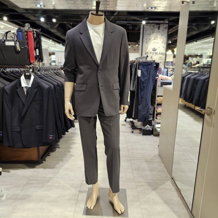 STCO 에스티코 여름 라이트 웨이트 오버핏 자켓 스트레이트 팬츠 셋업 그레이 SEJWB13OSG NC청주점