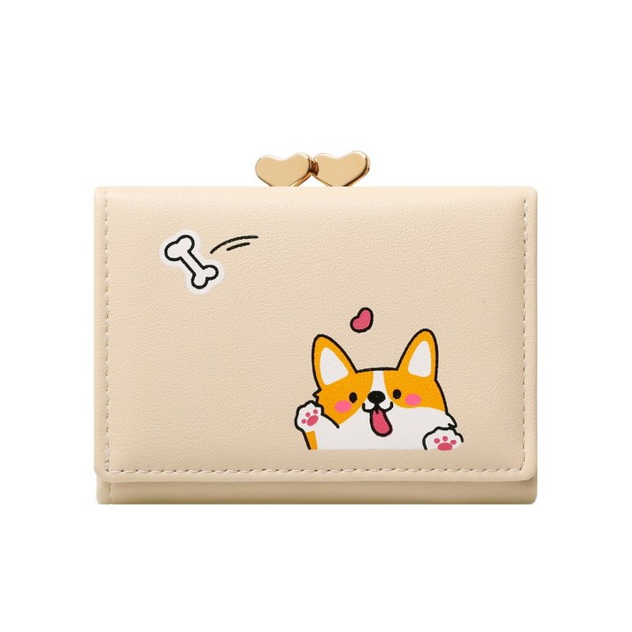 리틀데이지 귀여운 웰시코기 시바견 캐릭터 반지갑
