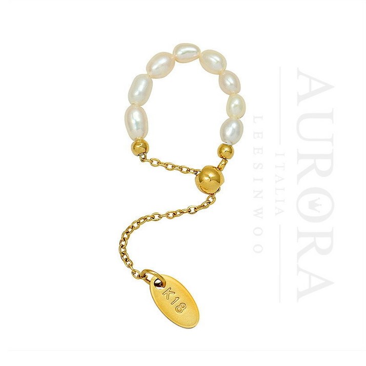 프렌치스타일 골드 진주반지 JU149