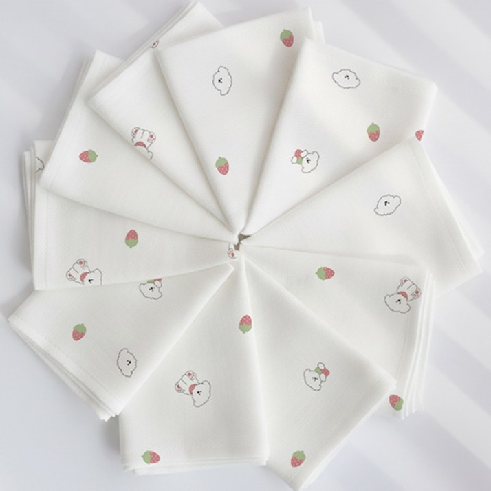 코코자네 밤부 100% 시그니처 손수건 10장