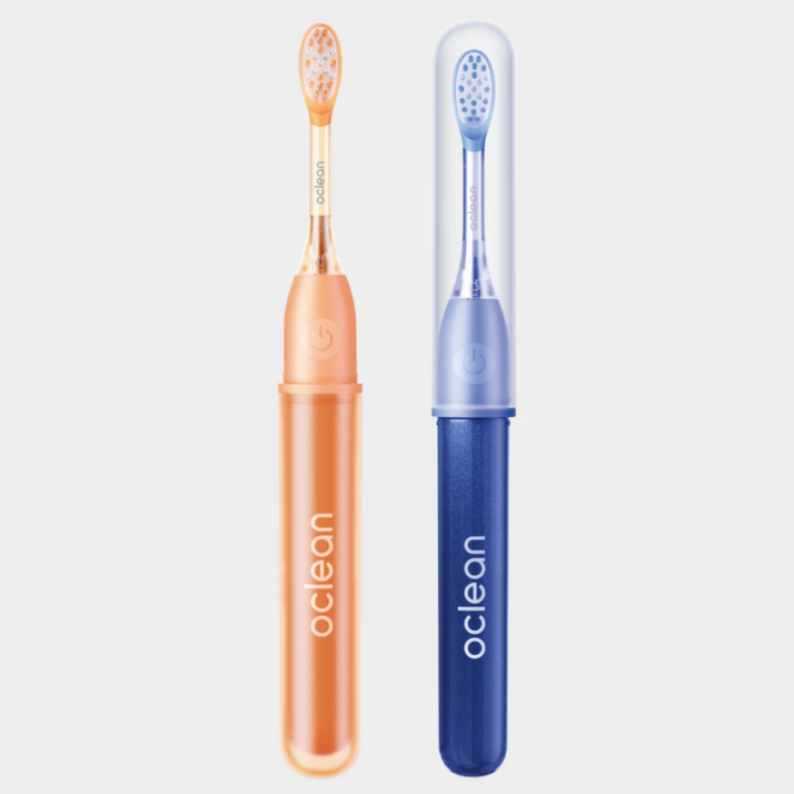 오클린 Oclean 음파 전동칫솔 Ease 미니 휴대용 초소음 칫솔캡 포함, 1세트, 오렌지, Ease