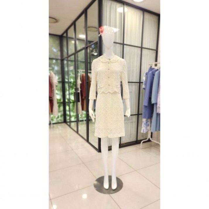 백화점 듀엘 스칼럽다이아 레이스 원피스.D232MSE049 아울렛