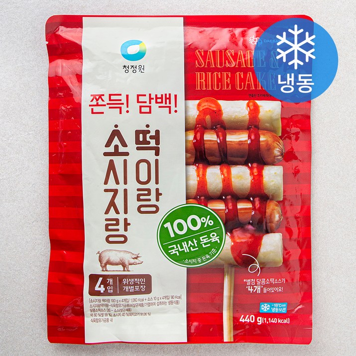 청정원 소시지랑 떡이랑 냉동, 440g, 1개 청정원 소시지랑 떡이랑 냉동, 440g, 1개