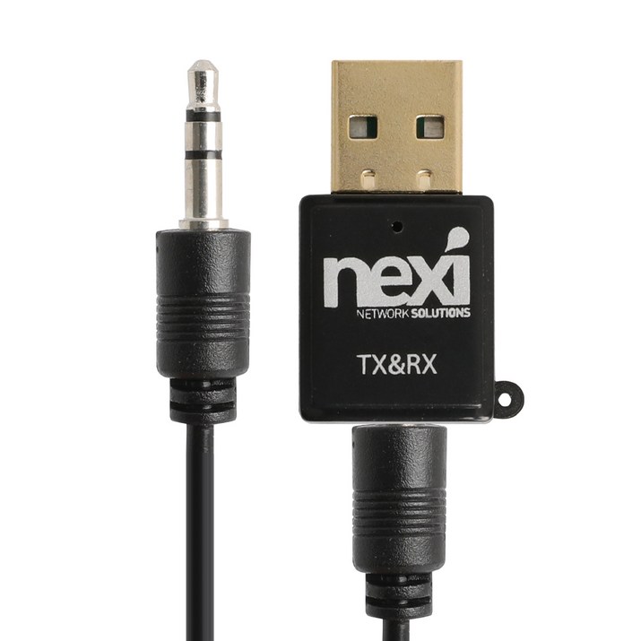넥시 블루투스 V5.0 오디오 송수신기, NX-BAD50, 블랙