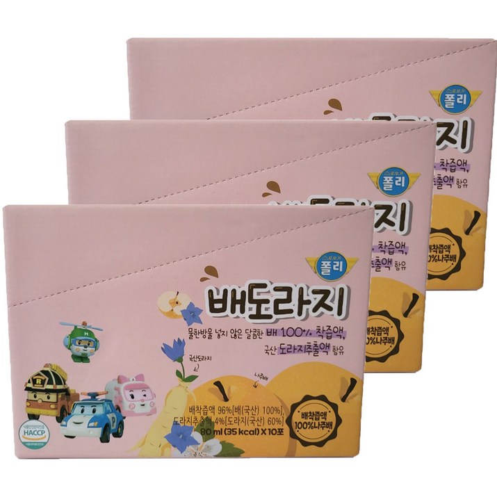 로보카폴리 유아용 배도라지즙 80ml, 30개, 80ml, 혼합맛배도라지