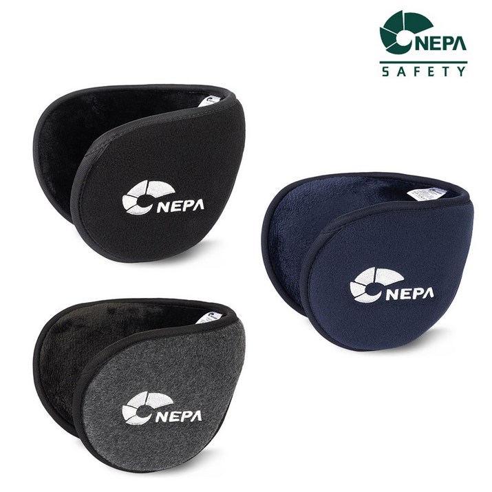 네파 Safety 방한 귀마개 2개, 블랙네이비
