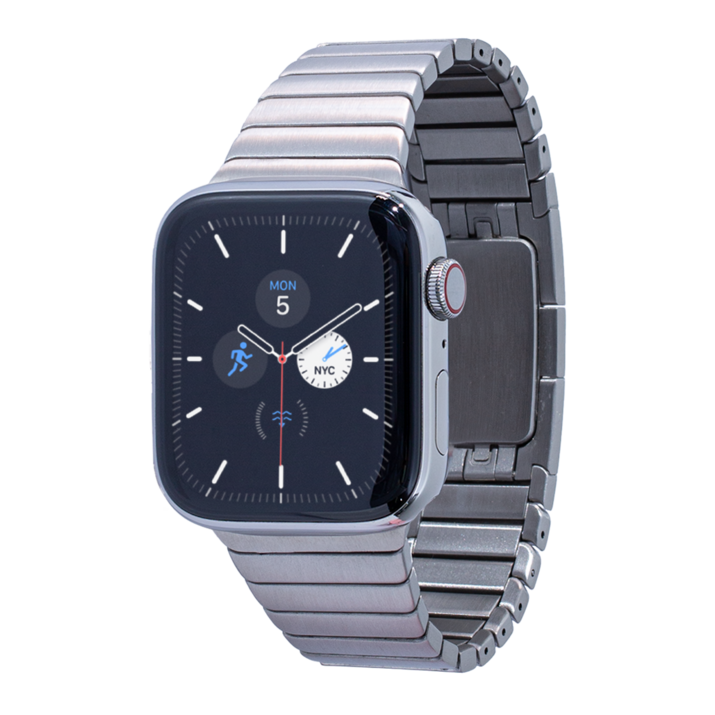 비브 애플워치 링크 브레이슬릿 메탈 스트랩, 블랙, 1개