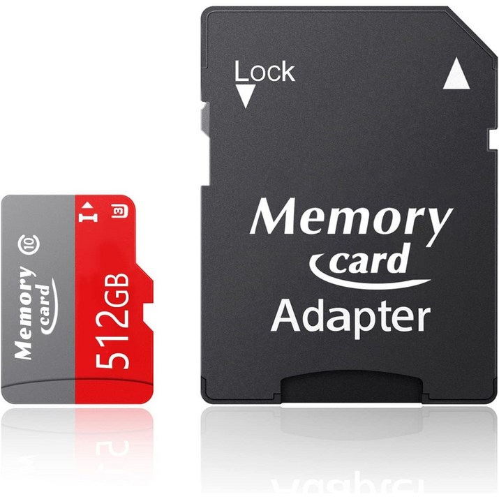 마이크로 SD 카드 컴퓨터 고속 512GB TF 플래시 메모리 1 전화/컴퓨터/카메라 용, 1개, 512GB