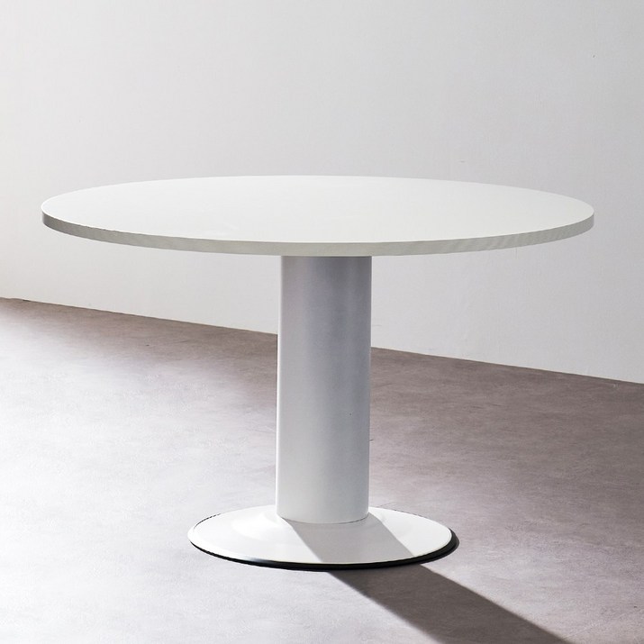 퍼스 원형테이블 1200, 화이트프레임화이트