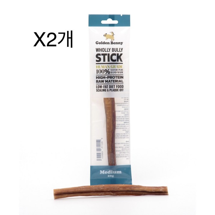 골든베니 한우스틱 오래먹는 간식 소우신 불리스틱 우스틱 20g X 2개, 20g, 2개