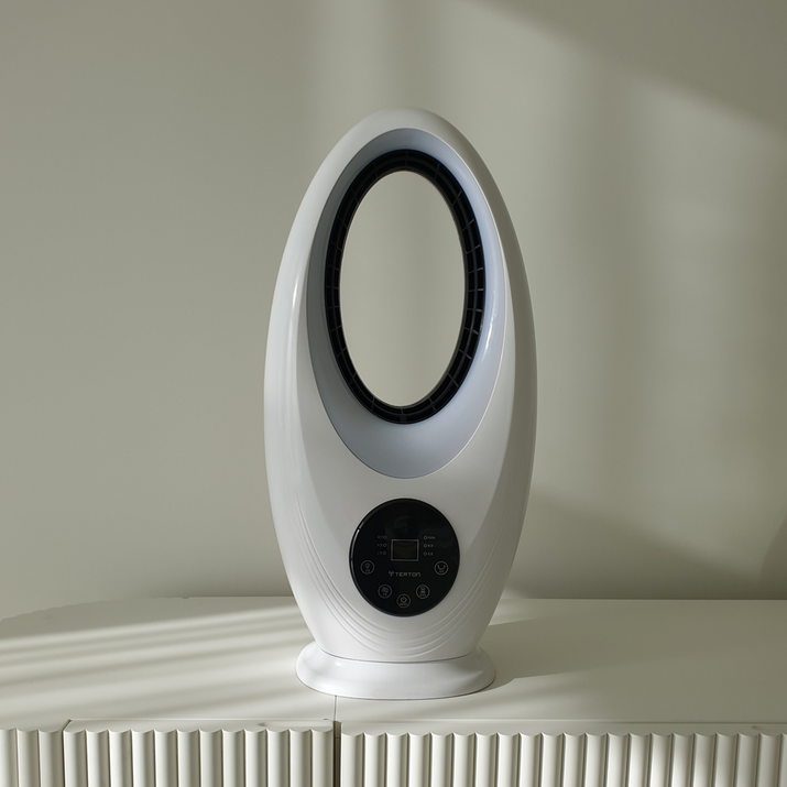 가정용 날개없는온풍기 LED스탠드히터 타워형온풍기 저소음아기온풍기, TH8489R, 단일색상