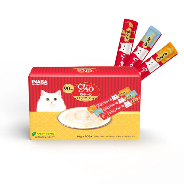 챠오츄르 대용량 90P 코스트코 고양이 츄르 간식 버라이어티 반려묘 차오추르 90P