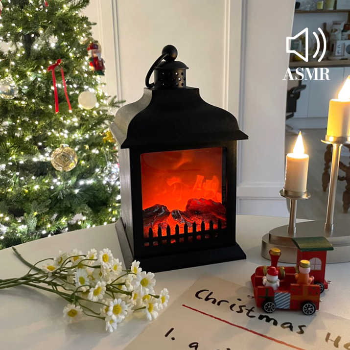 ASMR 불멍 LED 벽난로 무드등 수면등 수유등 취침등 램프 크리스마스 선물 인테리어 조명, ASMR 화덕형