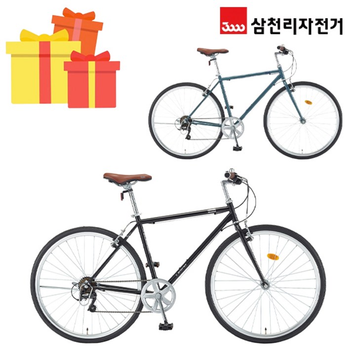삼천리 완조립 2022 펠릭스 700C 7단 주니어 하이브리드 자전거, 블랙, 1개, 164cm