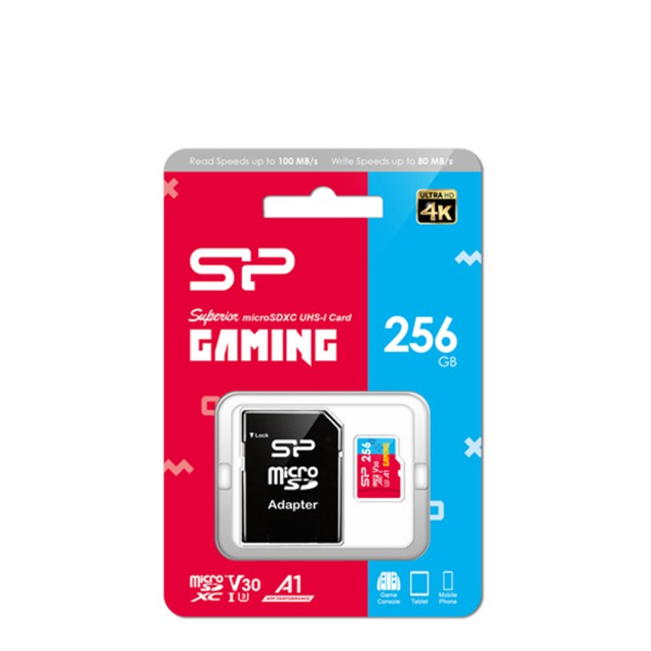 실리콘파워 MicroSD Superior Gaming C10 A1 V30 메모리카드, 256GB