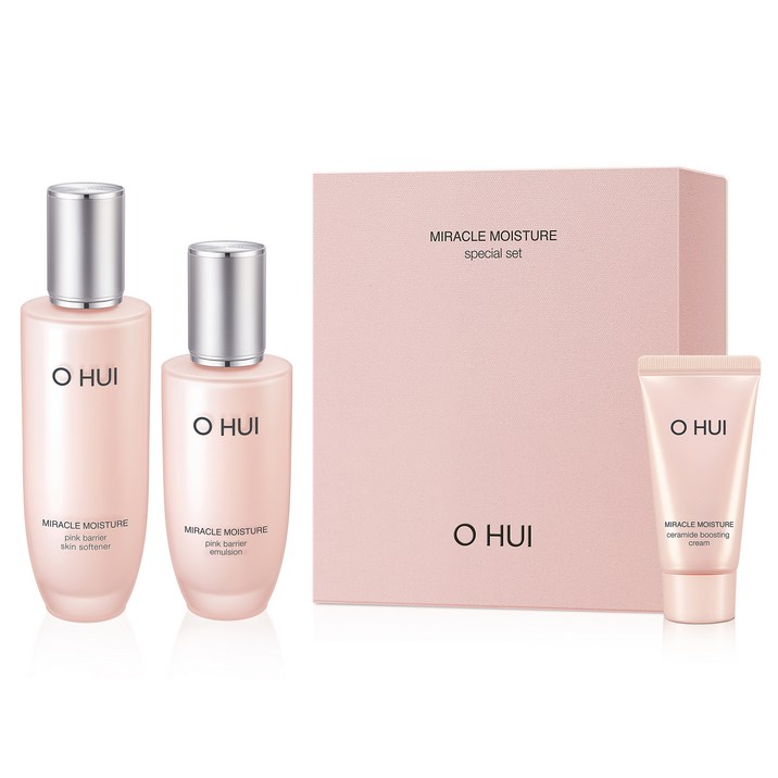 오휘 미라클 모이스처 핑크 베리어 스킨 150ml 에멀전 100ml 크림 25ml, 1세트 오휘 미라클 모이스처 핑크 베리어 스킨 150ml 에멀전 100ml 크림 25ml, 1세트