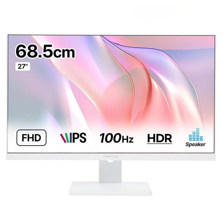 인터픽셀 FHD IPS 100Hz 게이밍 무결점 모니터 PURE WHITE, IP2726무결점, 68.5cm