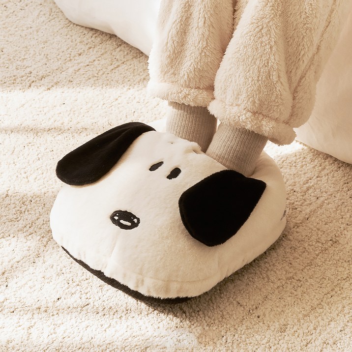 룸디 스누피 풋워머 마사저 USB 온열 발난로