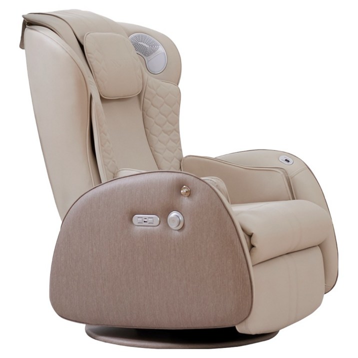 이노브엠 스노크 체어 전동스윙 스마트센싱 힐링 안마의자, 전용 핸드폰 거치대, 베이스 커버 방문설치, 우든 브라운, IM-S100