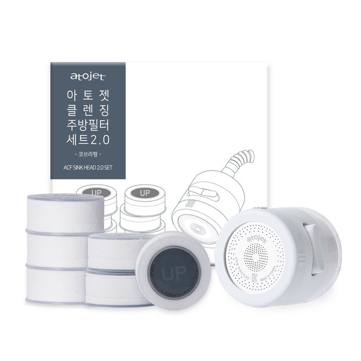 아토젯 클렌징 주방 코브라형 헤드필터 6p, 1세트