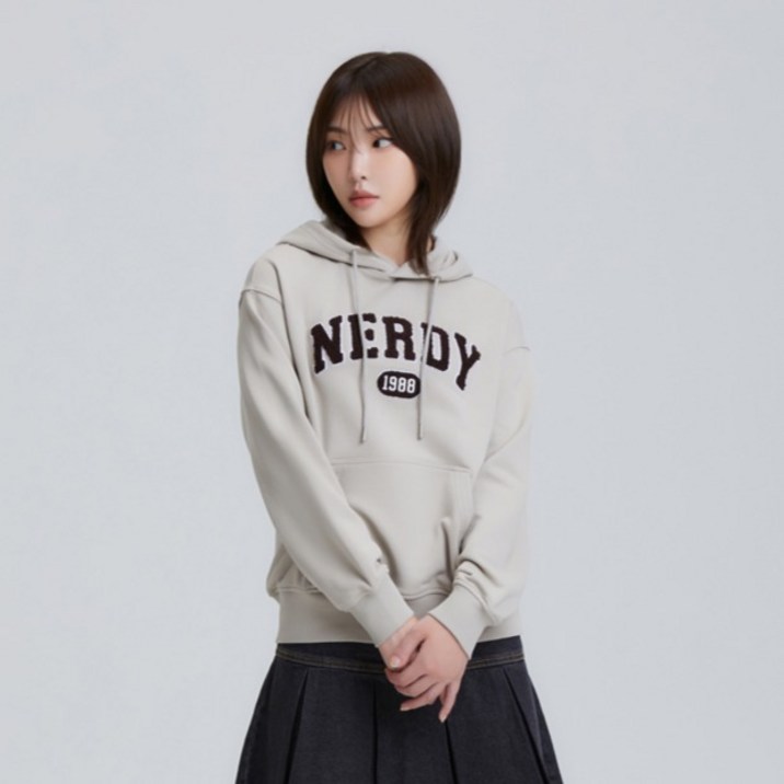 널디 부클 아치 로고 풀오버 후디