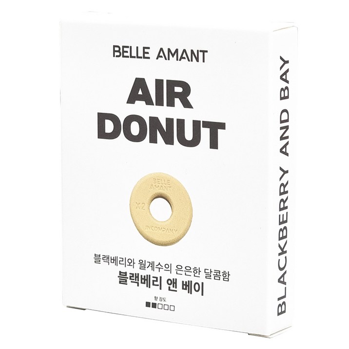 벨르아망 에어도넛 차량용 방향제 리필, 1개, 블랙베리 앤 베이