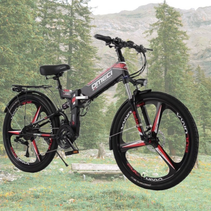 접이식 전기 자전거 24/26인치 대형휠 27단 GPS 산악 출퇴근