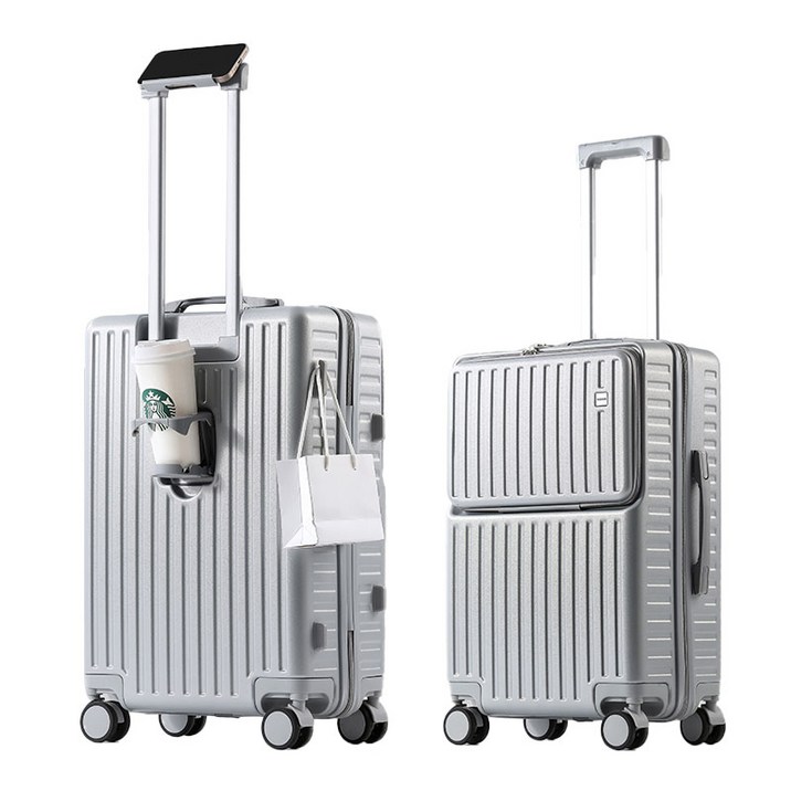 [3년AS] 프론트 오픈 하드 캐리어 다기능 여행가방 남녀공용