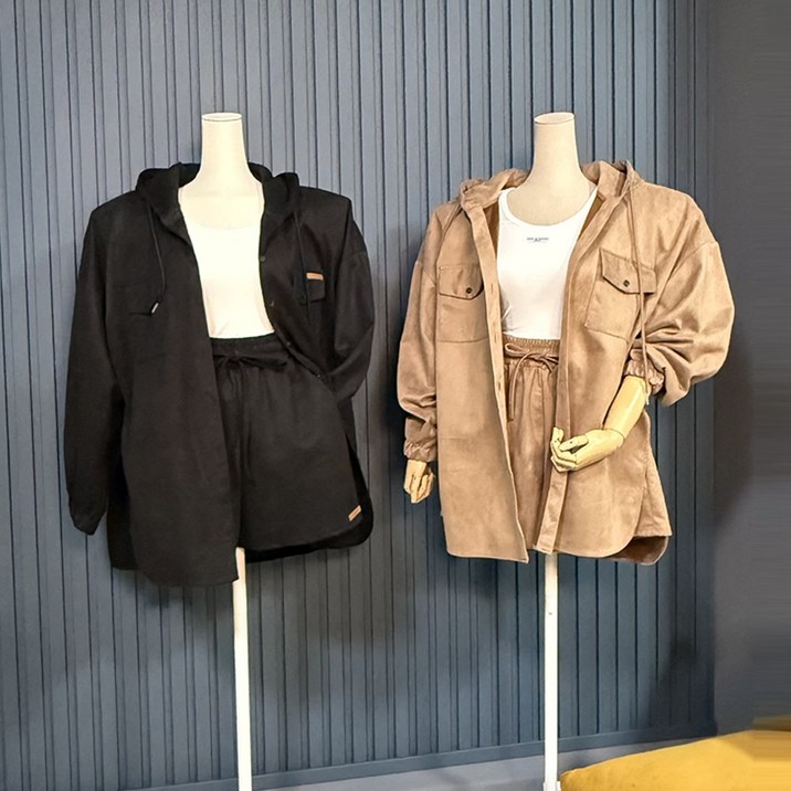 코엘라 스웨이드 남방 팬츠 셋업