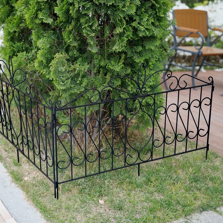 크라운 플랜트 파티션 5개 1세트 (총 500*44cm), 블랙