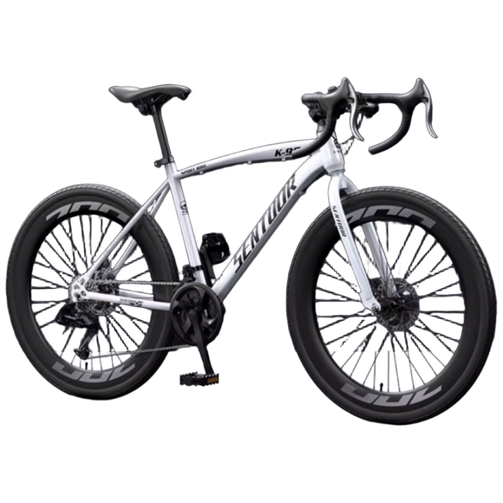 입문용 로드자전거 24인치 26인치 24단 학생 통학 출퇴근용 무료배송, 1개, 155cm, 피어 화이트