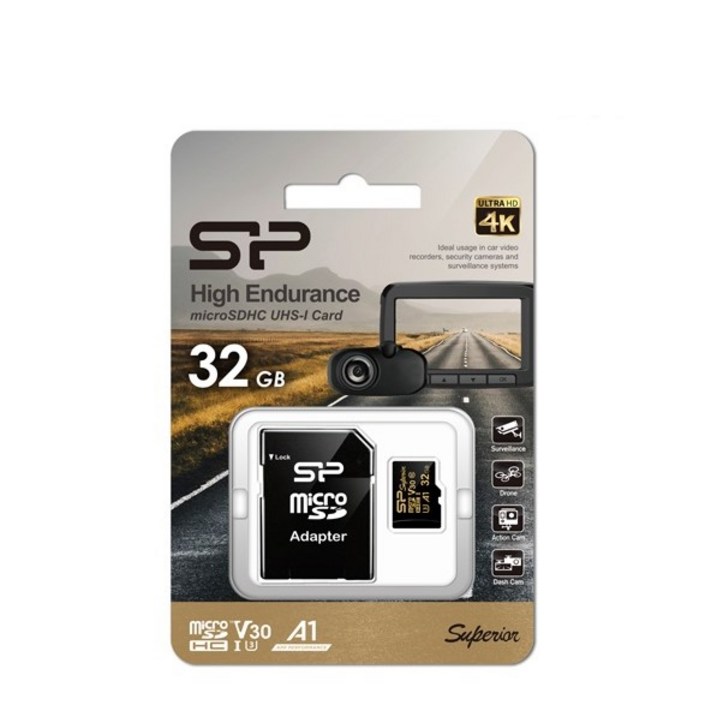 실리콘파워 Golden High Endurance A1 V30 블랙박스용 microSD 메모리카드, 32GB 실리콘파워 Golden High Endurance A1 V30 블랙박스용 microSD 메모리카드, 32GB