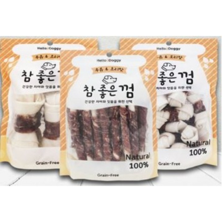 헬로도기 강아지 참좋은껌 24p, 우유  오리 혼합맛, 5개입