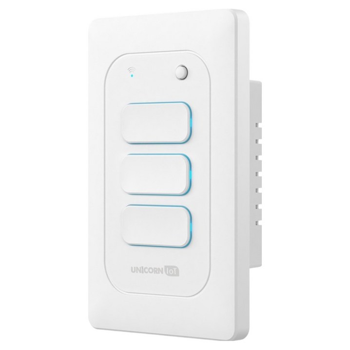 유니콘아이오티 WIFI방식 무선원격제어 스마트 벽스위치 3구 TSSW