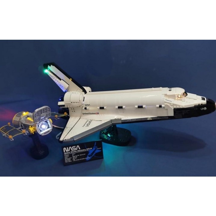 Brickstars 레고 10283 아이콘 NASA 우주 왕복선 디스커버리용 LED 조명 키트 모델 세트 미포함 Brickstars 레고 10283 아이콘 NASA 우주 왕복선 디스커버리용 LED 조명 키트 모델 세트 미포함