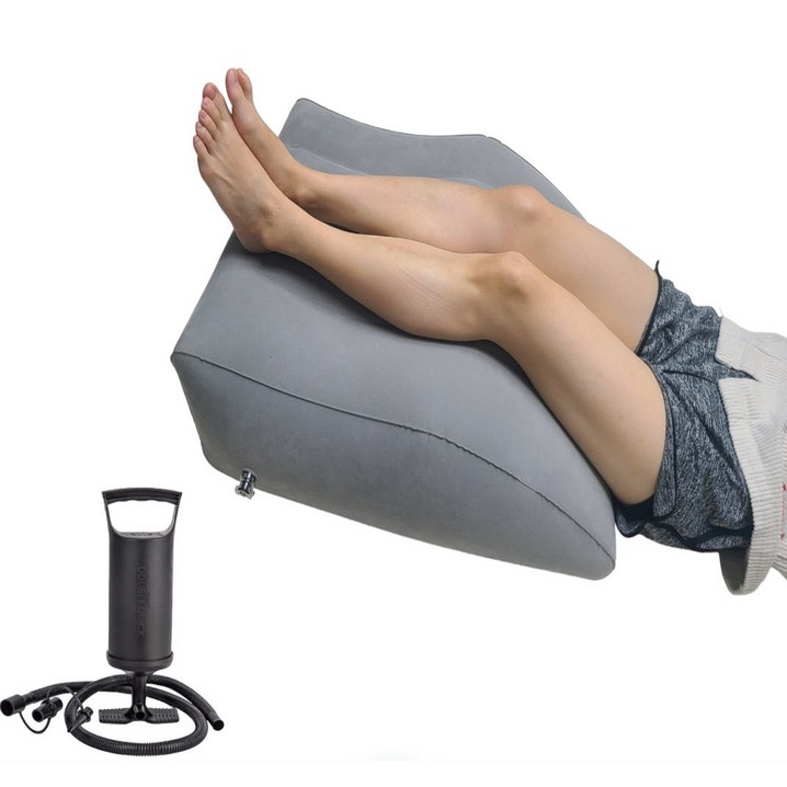 다리베개 에어쿠션 휴대용 공기주입식 병원 보관 여행 사무실 병실 가정 편안한 다리용품