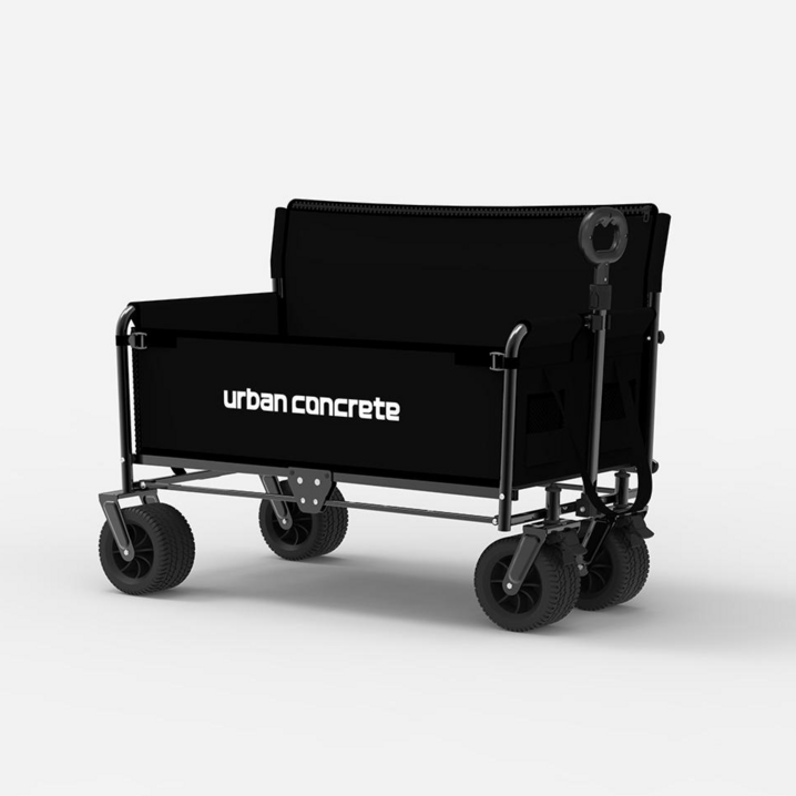 어반콘크리트 캠핑 접이식 의자 웨건, 벤치형 웨건 카키, 블랙, 아이보리