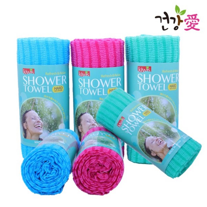 일본 타츠네 까슬한 일본 목욕 샤워타올 2p개